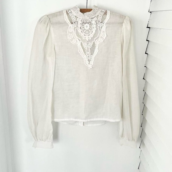 Vintage Gunne Sax Beautiful Corduroy Cotton Pinafore Prairie Dress XS 0 2 - Picture 7 of 8